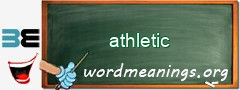 WordMeaning blackboard for athletic